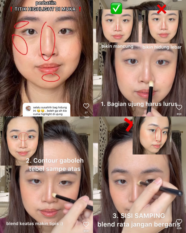 Petua Mencipta Ilusi Hidung Mancung Tanpa Kontur Berat